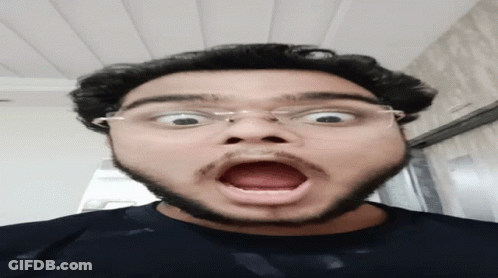 Surprised Man With Glasses GIF