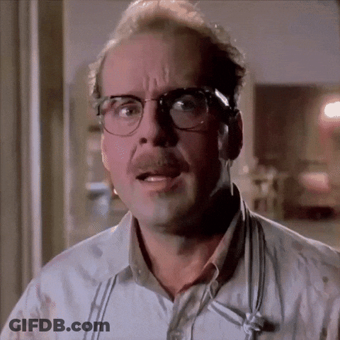 Surprised Man With Glasses And Suspenders GIF