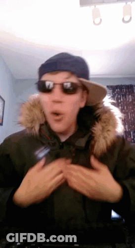 Surprised Man With Sunglasses And Hat GIF