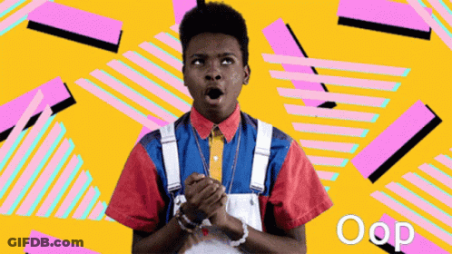 Surprised Man Yellow Oops GIF