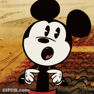 Surprised Mickey Mouse Cartoon GIF