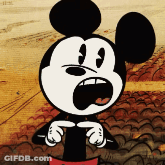 Surprised Mickey Mouse Cartoon GIF
