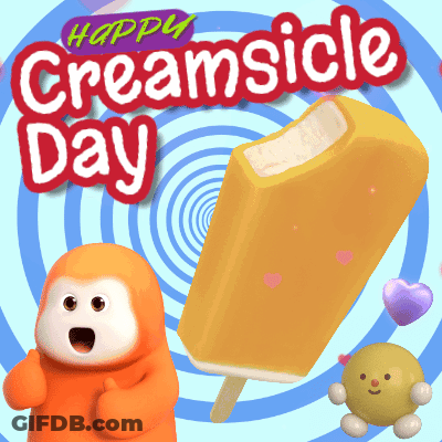 Surprised Monkey Creamsicle Day Ad GIF