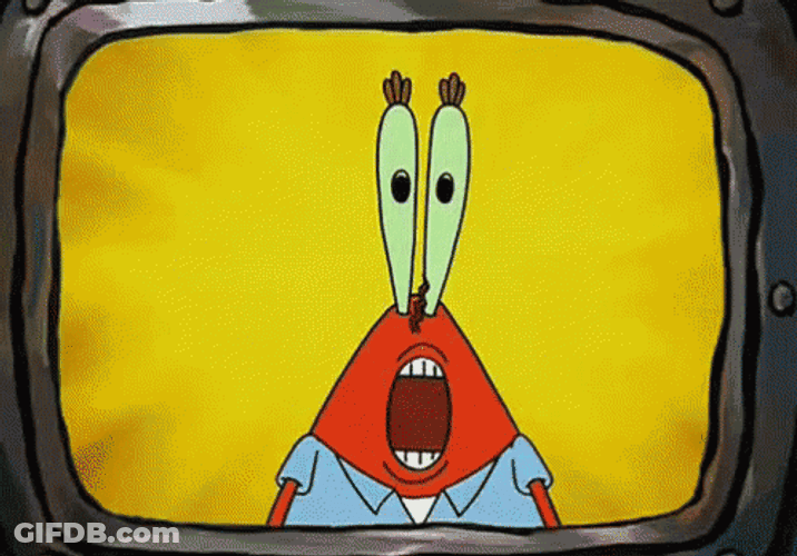 Surprised Mr. Krabs GIF