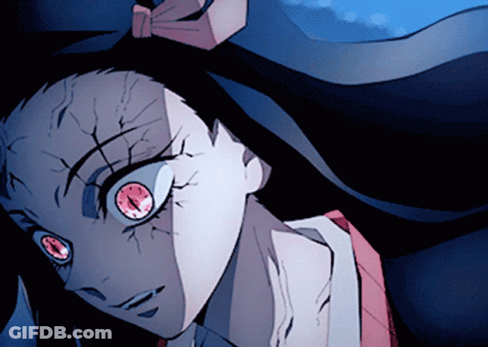 Surprised Nezuko Fighting GIF
