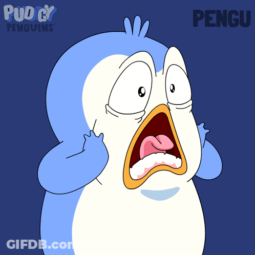 Surprised Penguin Saying Pengu GIF