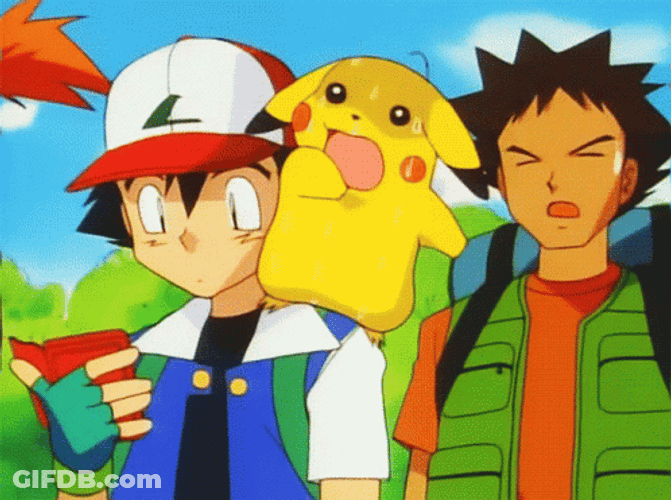 Surprised Pikachu Ash Ketchum Pokemon GIF