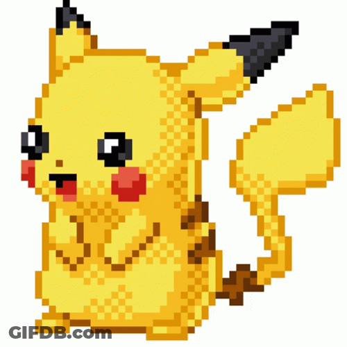 Surprised Pikachu Dancing Pixel Art GIF