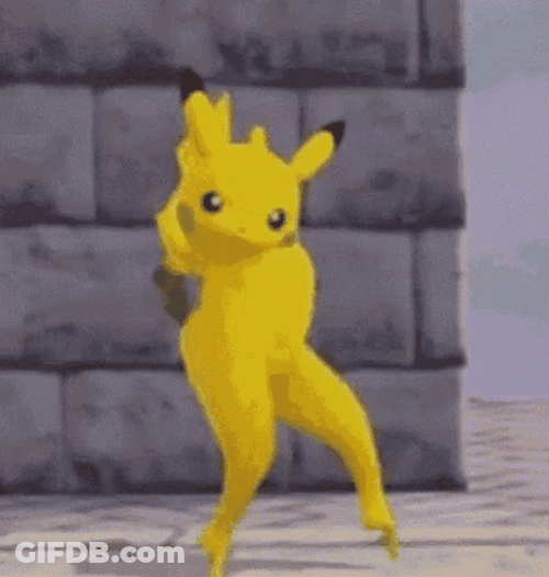 Surprised Pikachu Electrifying Dance Moves GIF