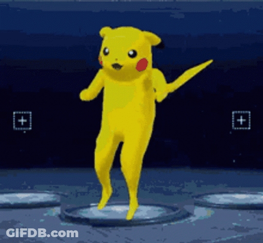 Surprised Pikachu Running Man Dance GIF