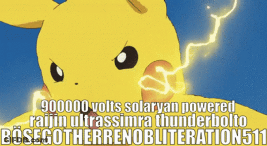 Surprised Pikachu Unleashing Power GIF