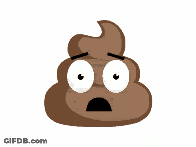 Surprised Poop Emoji GIF