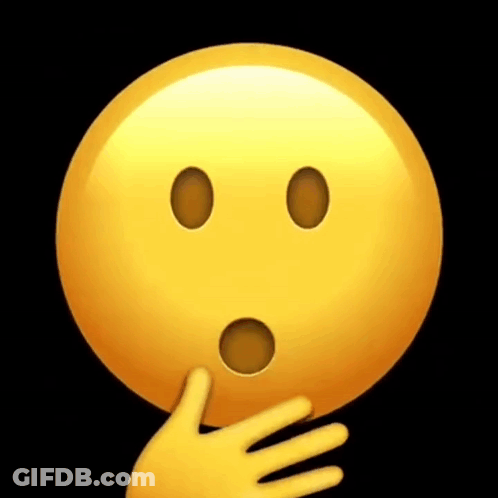 Surprised Smiley Covering Mouth GIF
