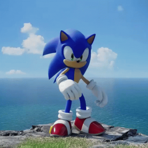 Surprised Sonic The Hedgehog GIF