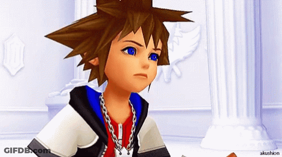 Surprised Sora Startled Reaction GIF