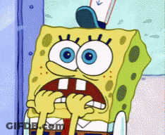Surprised SpongeBob With Open Mouth GIF