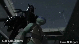 Surprised Teenage Mutant Ninja Turtle In Dark GIF