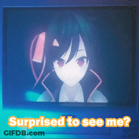 Surprised To See Me Sign Anime Girl GIF