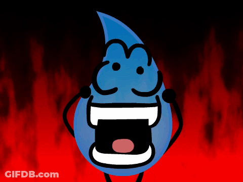 Surprised Water Drop Cartoon GIF