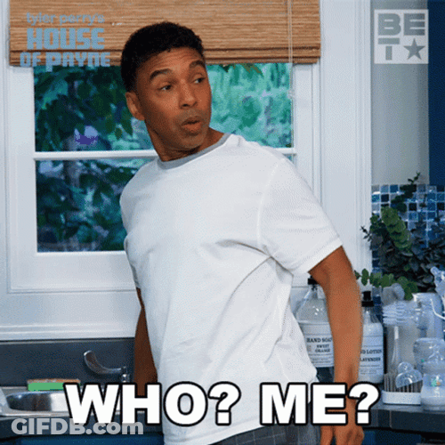 Surprised Who Me Reaction GIF
