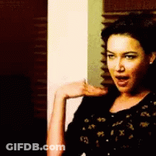 Surprised Woman Hand On Shoulder GIF
