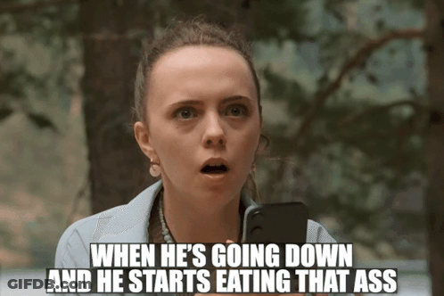 Surprised Woman Holding Cell Phone Saying When He's Going Down GIF