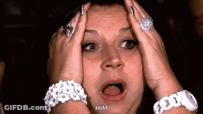 Surprised Woman Holding Head With Hands GIF
