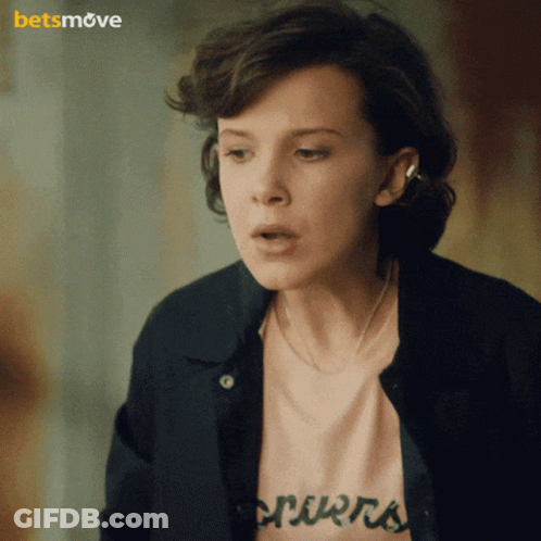 Surprised Woman In Burra T-Shirt GIF