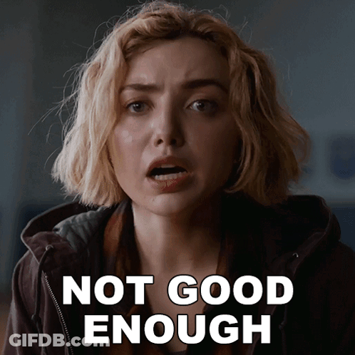 Surprised Woman Not Good Enough GIF