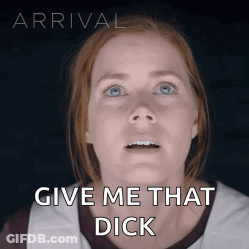 Surprised Woman Saying Give Me That Dick GIF