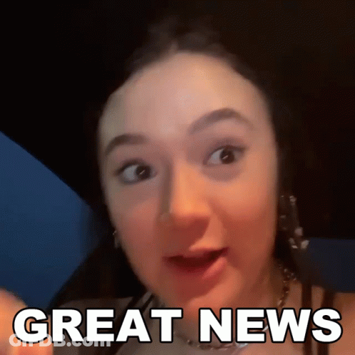 Surprised Woman Saying Great News GIF