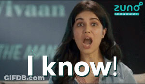 Surprised Woman Saying I Know GIF