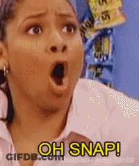 Surprised Woman Saying Oh Snap GIF