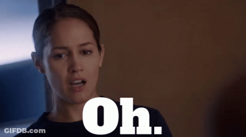 Surprised Woman Saying Oh GIF