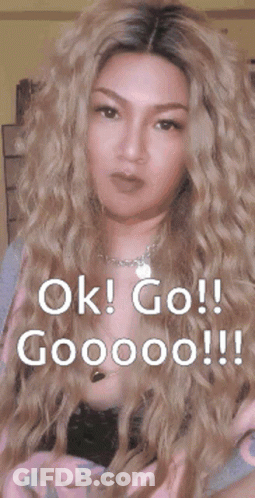 Surprised Woman Saying Ok Go Gooooo GIF