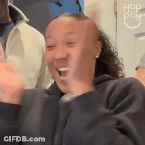 Surprised Woman Saying Run GIF