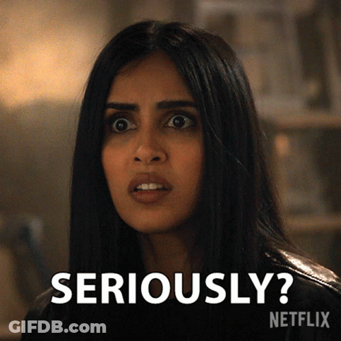 Surprised Woman Saying Seriously Netflix GIF