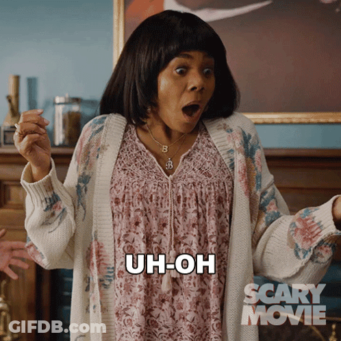 Surprised Woman Saying Uh-Oh GIF