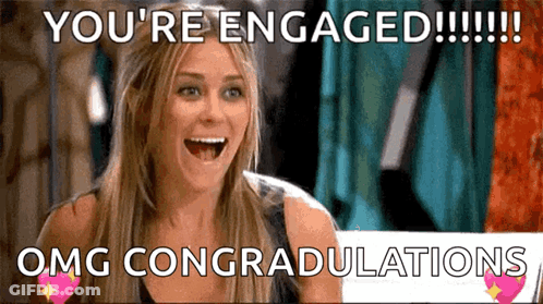 Surprised Woman Says You're Engaged GIF
