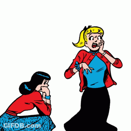Surprised Woman Standing Next To Another Woman GIF