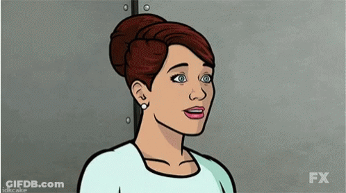 Surprised Woman Standing Next To Wall GIF