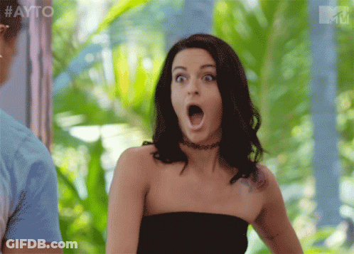 Surprised Woman With Choker GIF