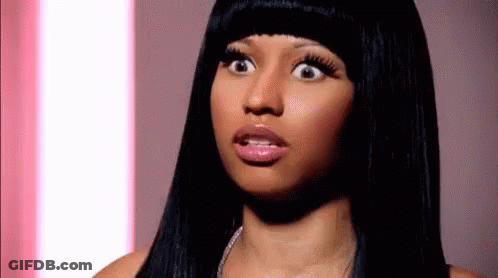 Surprised Woman With Long Black Hair GIF