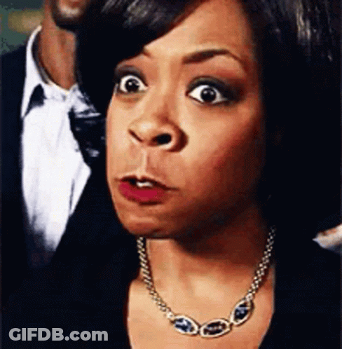 Surprised Woman With Necklace GIF