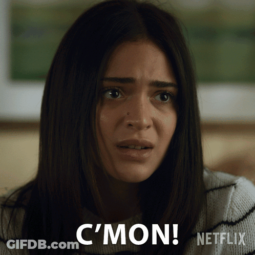 Surprised Woman With Netflix Logo GIF