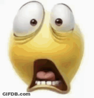 Surprised Yellow Smiley With Open Mouth GIF