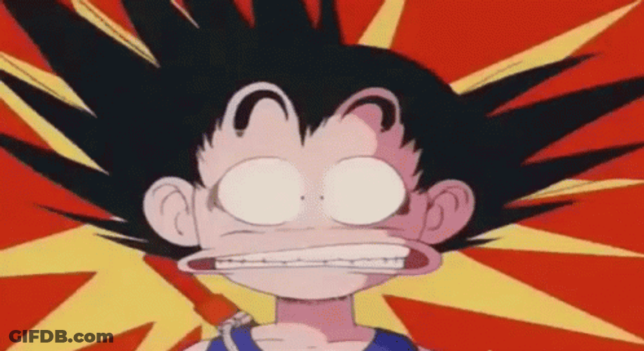 Surprised Young Goku GIF
