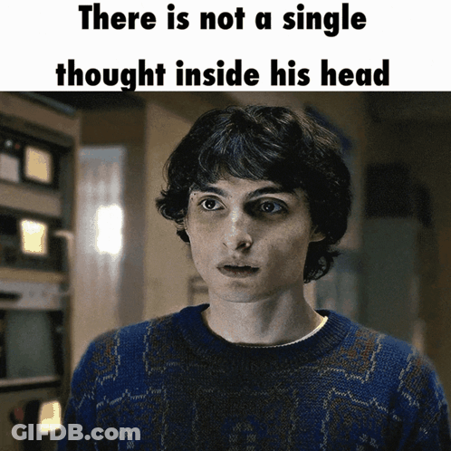 Surprised Young Man There Is Not A Single Thought Inside His Head GIF