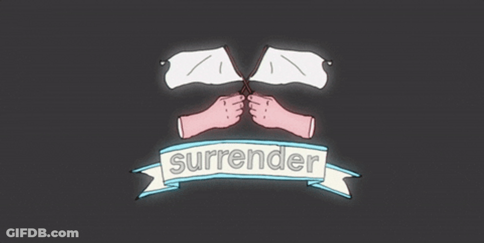 Surrender Two Hand Two White Flags GIF