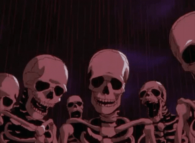 Surrounded By Skeleton GIF